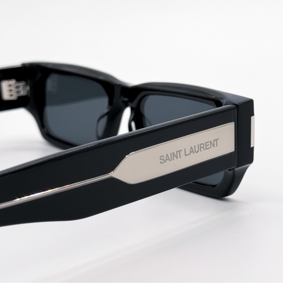 NEW SAINT LAURENT SL660 001 SQUARE BLACK UNISEX SUNGLASSES SAINT LAURENT SL660 - Picture 9 of 12